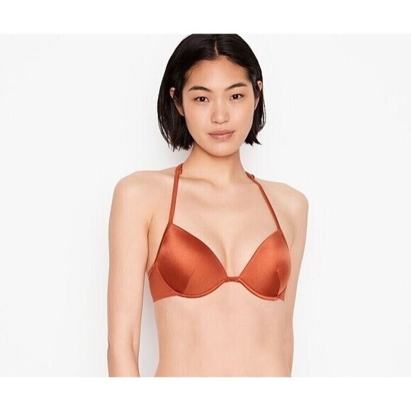 VICTORIA'S‎ SECRET SWIM Bikini Top Shine Strap Full Coverage Push-Up Size 36B - Picture 2 of 16